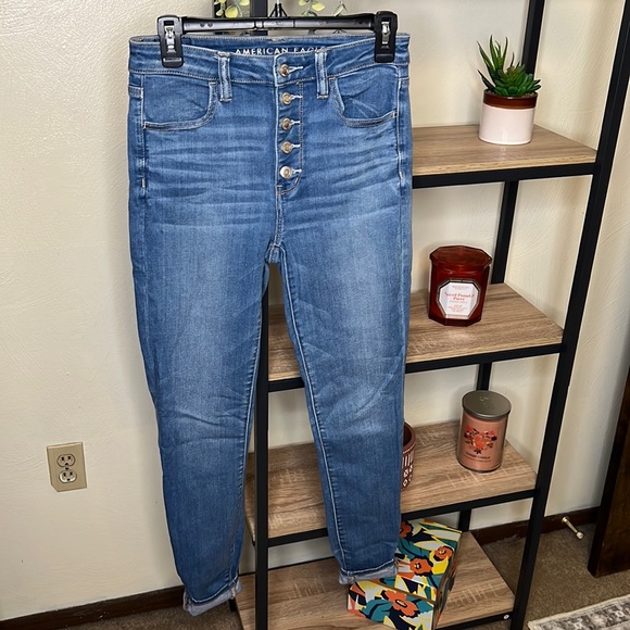 American Eagle Outfitters Denim - American Eagle Super Hi Rise Jegging Button Fly Size 8